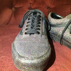 Old Skool Black Glitter Vans